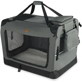 VOUNOT Hundebox faltbar 60 x 44 x 44 cm Grau