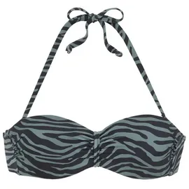 VENICE BEACH Bikini-Top Damen Schwarz/Mehrfarbig 38 Cup B