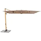 Doppler Alu-Wood 400 x 300 cm Pendel XL LED Ultra greige