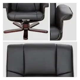Tectake Modell 1 Kunstleder 95 x 100 x 78 cm braun/schwarz