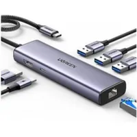 UGREEN CM512 Usb-c 6 Ports), Dockingstation / USB Hub, Grau