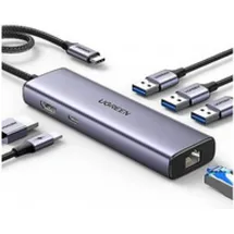 UGREEN CM512 Usb-c 6 Ports), Dockingstation / USB Hub, Grau