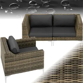 Tectake Villanova Loungeset grau