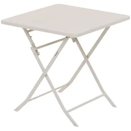 Hespéride Gartentisch klappbar 2 Plätze 80 x 80 x 75 cm Lehmfarben