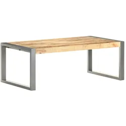 vidaXL Couchtisch 110x60x40 cm Massivholz mit Palisander-Finish : Farbe - Grau
