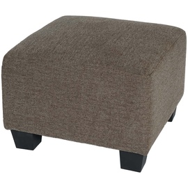 Mendler Modular Sessel Loungesessel mit Ottomane Lyon, Stoff/Textil ~ braun
