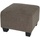 Mendler Modular Sessel Loungesessel mit Ottomane Lyon, Stoff/Textil ~ braun
