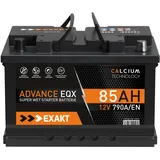 EXAKT Autobatterie 12V 85Ah Starter Batterie WARTUNGSFREI statt 74Ah 77Ah 80Ah