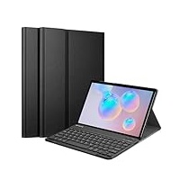 Fintie Tastaturhülle für Samsung Galaxy Tab S6 10,5 Zoll 2019 (Modell SM-T860/T865/T867), [unterstützt kabelloses Laden mit S Pen], schlanke Abdeckung mit abnehmbarer kabelloser Bluetooth-Tastatur,