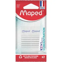 Maped - 2 Radierer KIDY LEARN CONCENTRATION - strukturierte Oberfläche - sensorische Stimulation - Effizienter Radiergummi - Made in France - recycelbare Papierverpackung