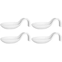 Mäser 334810 Gourmetlöffel, Häppchenlöffel, Tapas spülmaschinenfest 10,5x5x3 cm, weiß 4er Pack)
