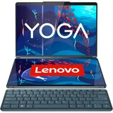 Lenovo Yoga Book 9i 13IRU8 [2x 13" 2,8K OLED Touch, i7-1355U 1,7GHz, 16GB RAM, 1TB SSD, Intel Iris Xe Graphics, Win 11 Home] tidal teal inkl. Pen, Folio Case & Tastatur (Wie neu, keine Gebrauchsspuren / mindestens 1 JAHR GARANTIE)