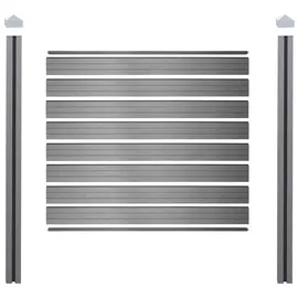 MCW WPC Sichtschutz 195 cm grau WPC