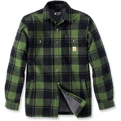 Carhartt Flannel Sherpa, Textiljacke - Schwarz/Grün - L