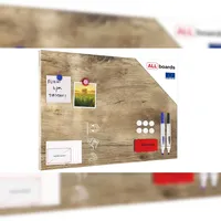 ALLboards Metallische Magnettafel Holz Baumstamm 60 x 40 cm