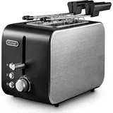 De'Longhi Longhi CTX 2203.BK Toaster 2 Scheibe(n) Schwarz, Silber