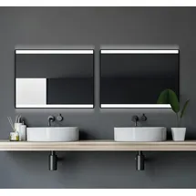 DSK Design LED-Lichtspiegel Black Stark 80 cm x 60 cm