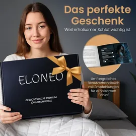 eloneo Gewichtsdecke 7kg, 7x7 Netz-Taschen-Struktur, hypoallergen & Anti-Stress Therapiedecke - Weiß