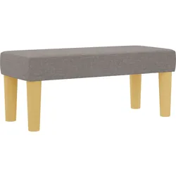 Boxspring-Bett mit Matratze & Bank Taupe 80x200 cm Stoff