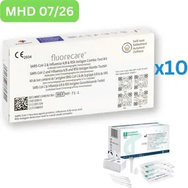 fluorecare Kombi-Schnelltest (Covid & Influenza Rsv) | Gratis parahealth Tests 10 St