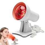 Rotlichtlampe Wärmelampe, Infrarotlampe 150W mit 4-stufige Temperaturregelung, 3-stufige Zeitsteuerung Rotlichtlampe Wärmelampe, Infrarot Lampe mit R95 Rotlicht für Linderung von Muskelermüdung