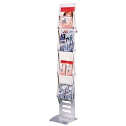 Kerkmann Prospektständer »tec-art-compact 6991« silber, 26x155x4 cm