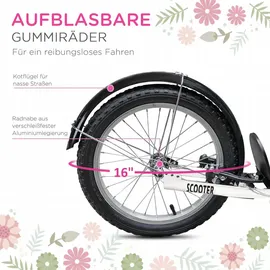 Homcom Kinderroller rosa - rosa, weiß