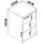 VCM Nachtschrank Sledo 35 x 35 x 65 cm Weiß