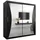 abiks möbel Schwebetürenschrank MONACO 200 x 200 x 62 cm Schwarz