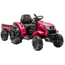 Hecht Kinder Traktor Elektro mit Anhänger Rot (50435)