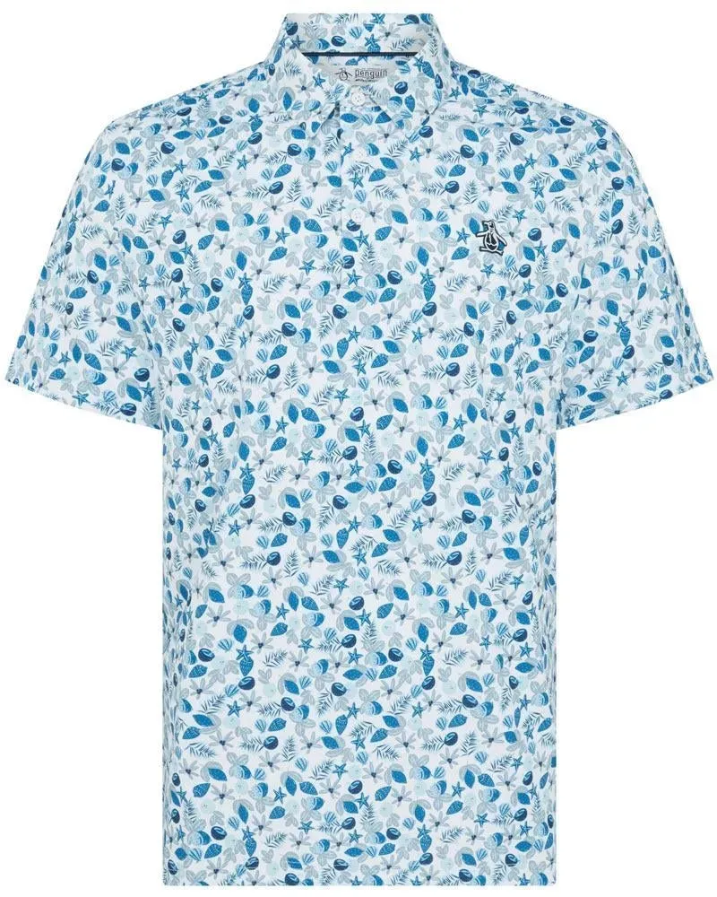 Penguin Pete ́s Coconut Caddy Herrengolfpoloshirt Weiss - XL