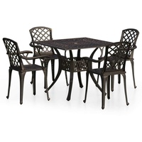 vidaXL 5-tlg. Bistro-Set Aluminiumguss Bronzen