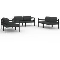 vidaXL Garten-Lounge-Set 6-tlg. anthrazit