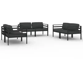 vidaXL Garten-Lounge-Set 6-tlg. anthrazit