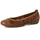 Marco Tozzi Damen Ballerinas weiches Feel Me Fußbett Leder weiches Innenfutter Elegant, braun (Cognac), 37 EU