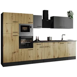 Respekta Küchenzeile Oliver 340 cm grau