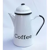 DanDiBo Ambiente DanDiBo Kaffeekanne 578TB Coffee emailliert 22 cm Wasserkanne Kanne Emaille Nostalgie Tee