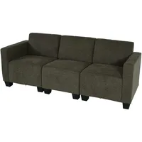 Mendler Modular 3-Sitzer Sofa Couch Lyon, Stoff/Textil ~ braun