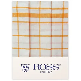 Ross 3er Pack Halbleinen-Geschirrtücher Karo 50x70 cm