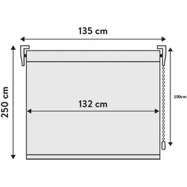 VIEWTEX Thermo-Rollo, Blickdicht, Aprikose, 135 x 250 cm, blockiert das Licht, 5 Jahre Garantie