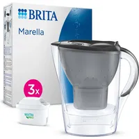 Brita Wasserfilter Kanne Marella graphit (2,4l) inkl. 3x MAXTRA