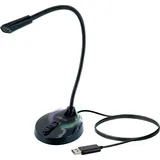 Schwaiger Gaming Mikrofon mit RGB Beleuchtung USB 2.0 A, 2 m Kabel, schwarz