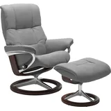 Stressless "Mayfair", mit Signature Base, Größe S, M & L, Gestell Braun grau 83 cm x 102 cm x 73 cm