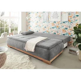 ed exciting design Schlafsofa Polyester 2-Sitzer Dunkelgrau