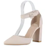 VAN HILL Damen Spitze Pumps in Beige