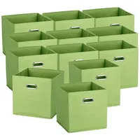 Zeller 12 Aufbewahrungsboxen mit Griff, Vlies - Grün