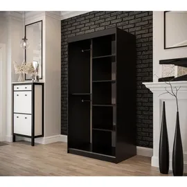 möbel kryspol Schwebetürenschrank OLD STYLE T 100 x 200 x 62 cm Schwarz