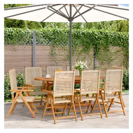 vidaXL Gartenstuhl Verstellbar 8 St. 8 x 8 x 8 cm beige