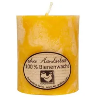 Kerzenfarm Hahn Bienenwachs Stumpenkerze 65x75 mm gelb
