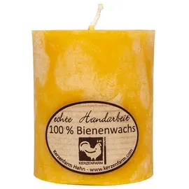 Kerzenfarm Hahn Bienenwachs Stumpenkerze 65x75 mm gelb